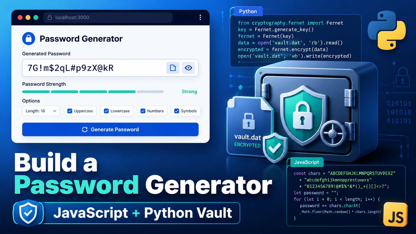 Build a Password Generator in JavaScript and a Local Password Vault in Python