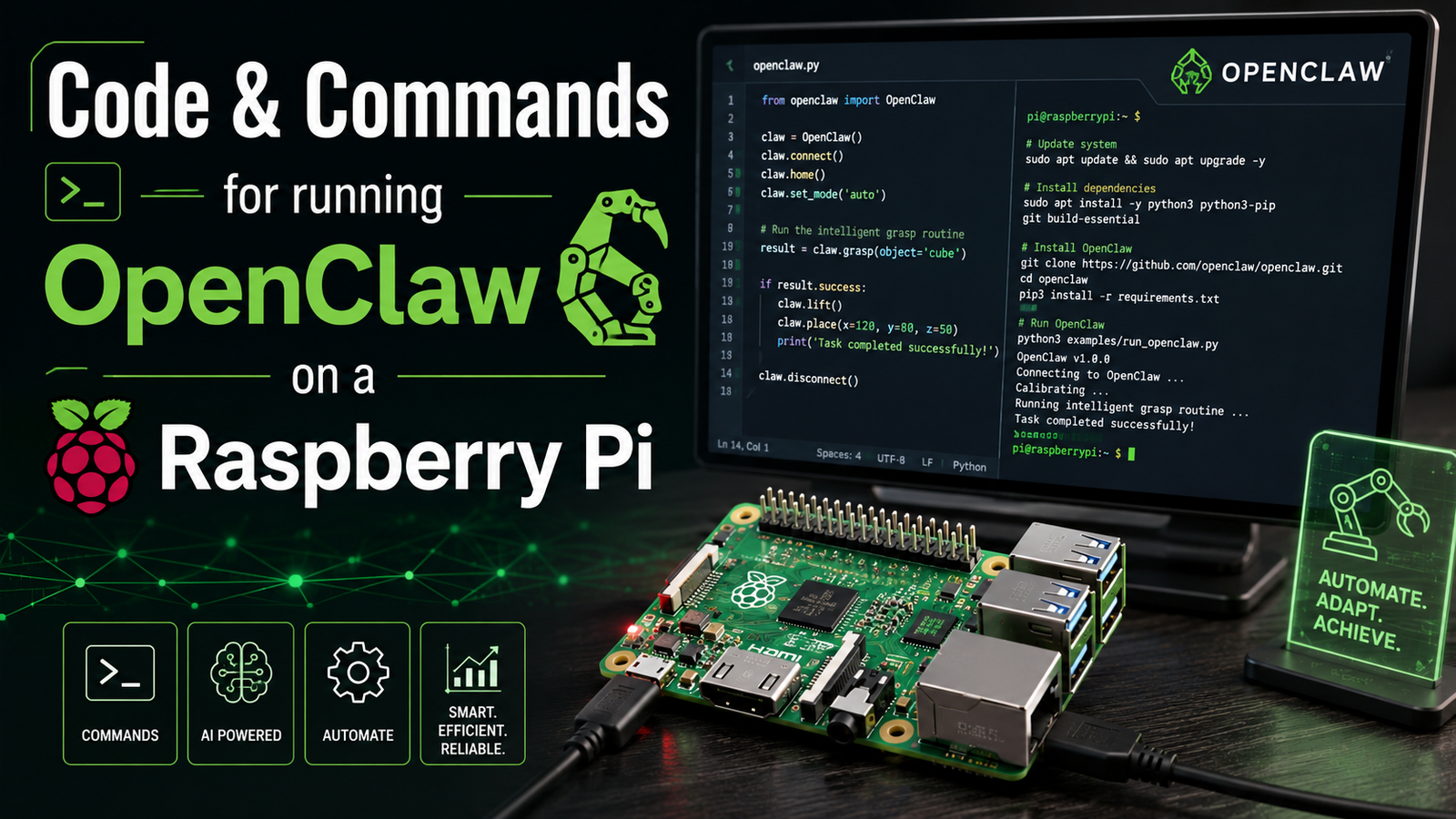Code & Commands for running OpenClaw on a Raspberry Pi